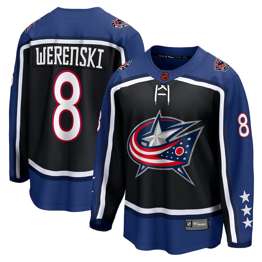 Men Columbus Blue Jackets #8 Zach Werenski Fanatics Branded Black Special Edition Breakaway Player NHL Jersey